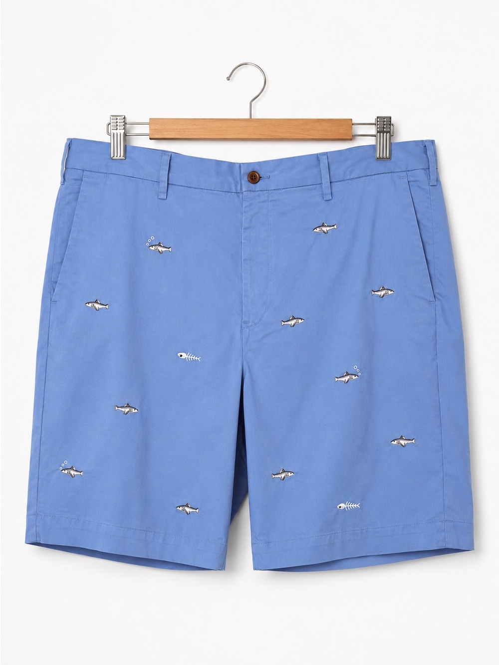 Polo Ralph Lauren Shark Embroidered Stretch Chino Shorts Blue Men’s Size 38
